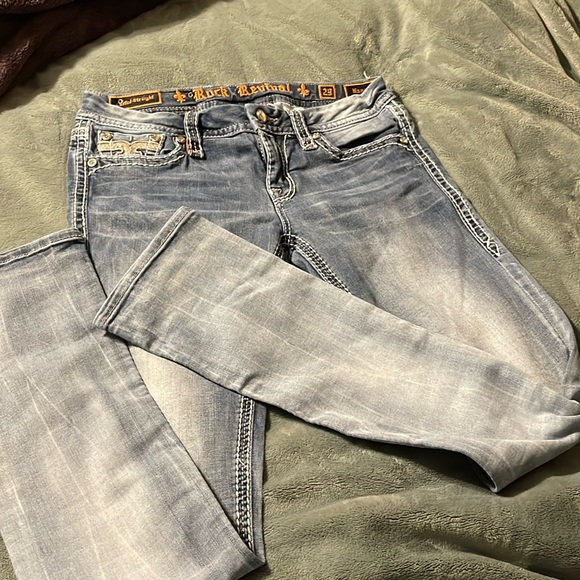 Rock Revival Jeans Nancy Cuffed Straight size 29 - Picture 2 of 7
